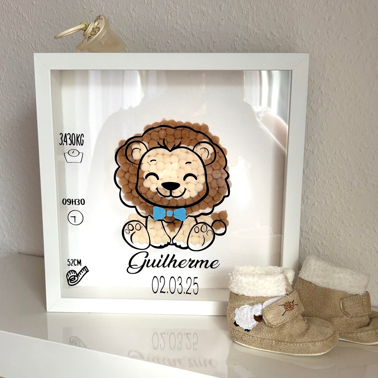 Cadre de naissance pompons